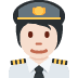 🧑🏻‍✈️ pilot: light skin tone display on Twitter